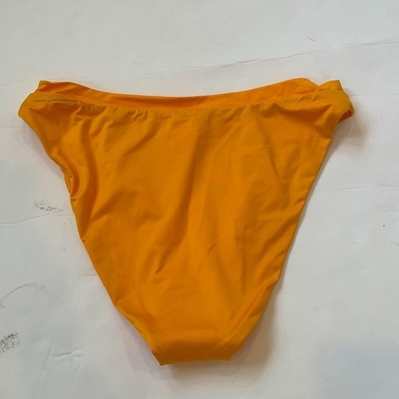 Becca By Rebecca Virtue Marigold yellow high waisted bikini bottoms L/XL NWT - Picture 2 of 5